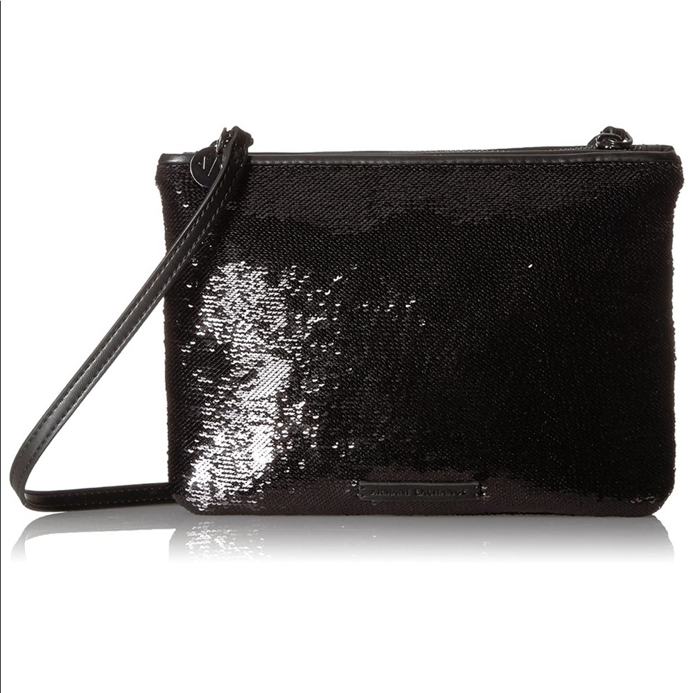 A|X Armani Exchange Sequined Pouch Purse